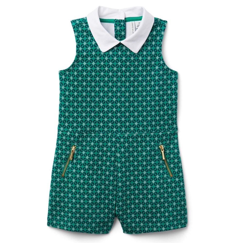 Janie and Jack Geo Print Ponte Romper